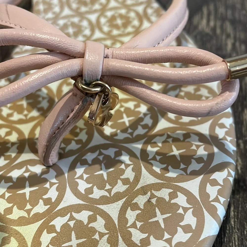 Kate Spade Mystic Bow Charm Nude Blush‎ Pink Sandals 9.5
